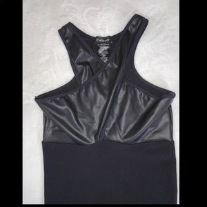 Bebe Keyhole Cross Front Mini Bandage Dress